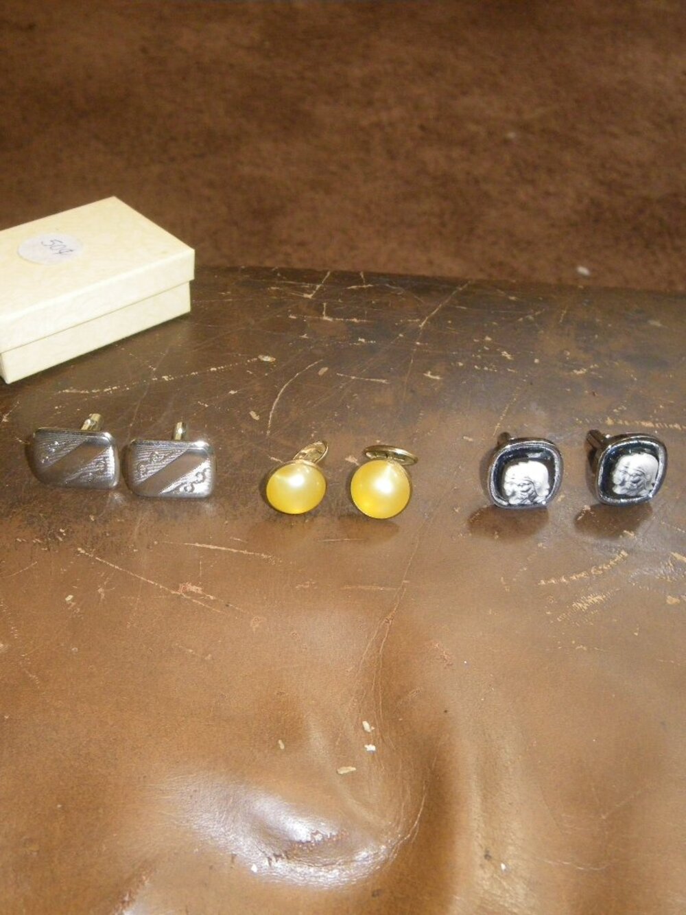 3 Pairs Men’s Vintage Classic Cuff Links Silver & Gold Tone